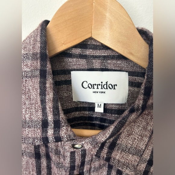 Corridor NY flannel, plaid long sleeve button down - Picture 2 of 5